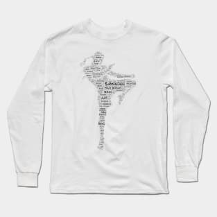 Muay Thai word art Long Sleeve T-Shirt